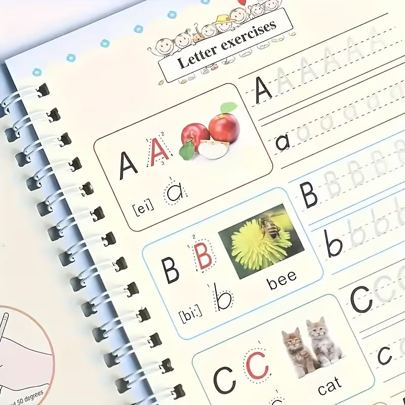 Reusable Handwriting Practice Workbooks (4-Piece Set)