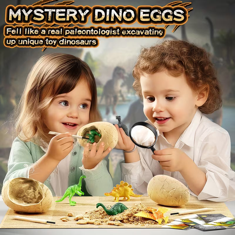 12 Ephemeral Dinosaur Egg Digging Toy Set