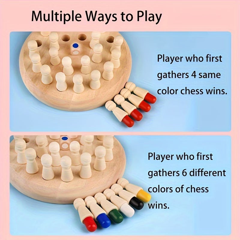 Educational Wooden Memory Matching Game