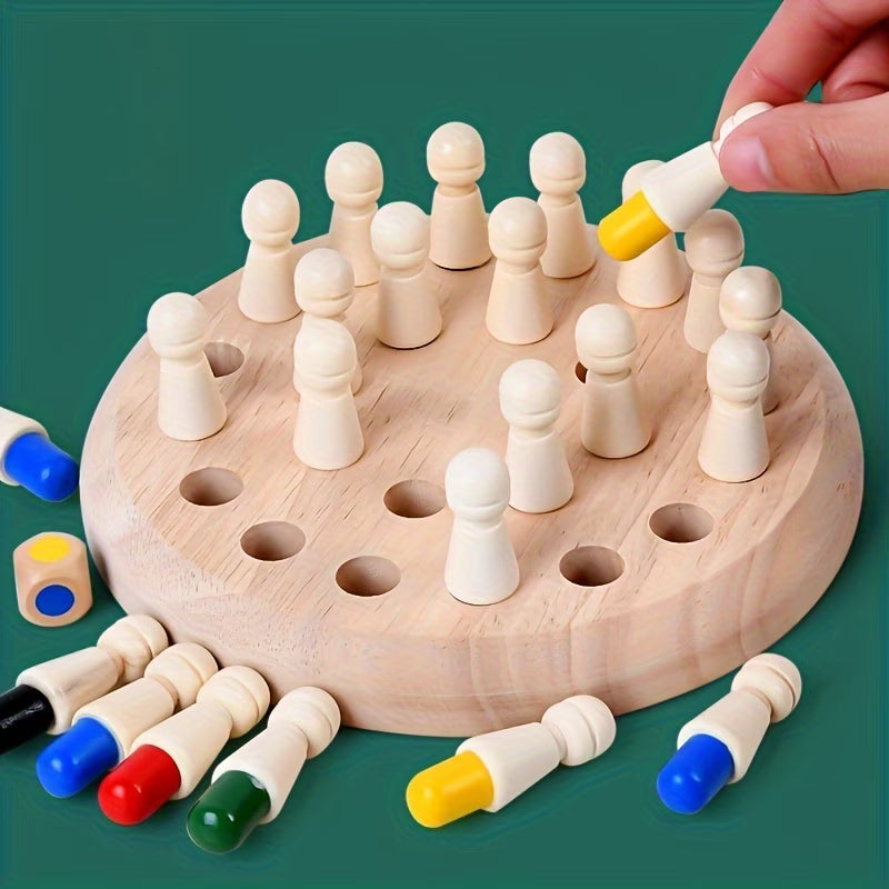 Educational Wooden Memory Matching Game