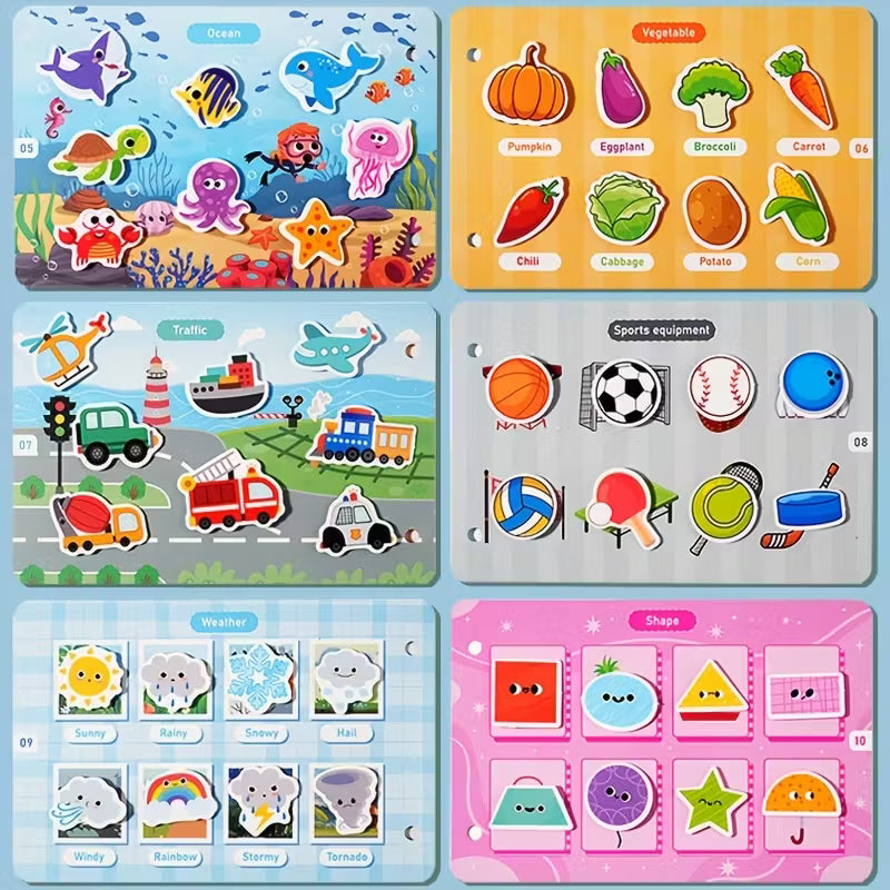 Interactive Reusable Educational Quiet Book