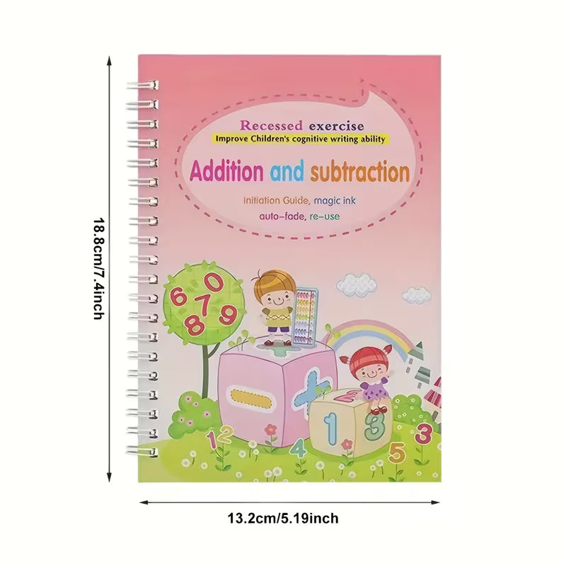 Reusable Handwriting Practice Workbooks (4-Piece Set)