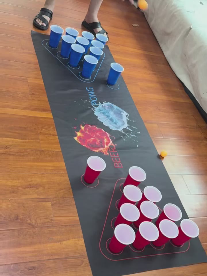 Beer Pong Table Cloth and Cups